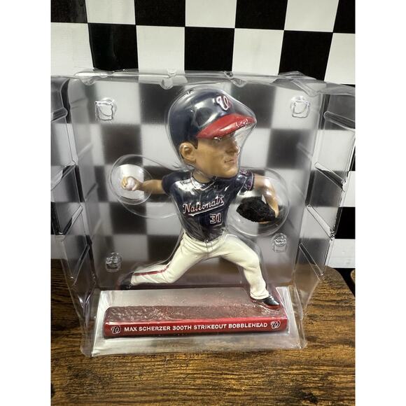 Max Scherzer Washington Nationals Bobblehead 300 Strikeouts SGA - Picture 2 of 6